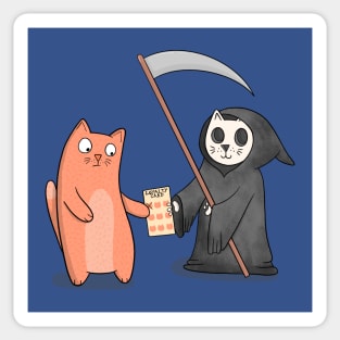 Death's Loyalty Card for Cats Sticker